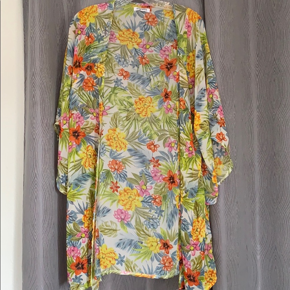 Tropical Print Cover Up